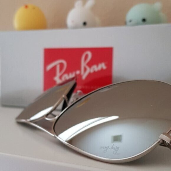 NEW Ray-Ban Aviator Classic Silver RB 3026 Sunglasses - Picture 8 of 14